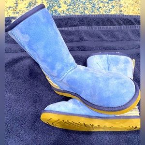 UGG classic short blue suede boots women’s size 7.